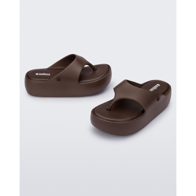 Melissa Free Platform Thong Ad - Bronze