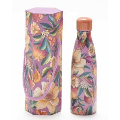 Garrafa Farm Glub Glub 500Ml Romance Em Flor Roxa